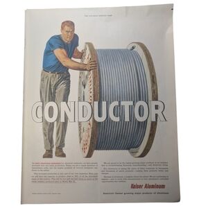 1953 Vintage Kaiser Aluminum Conductor Advertisement